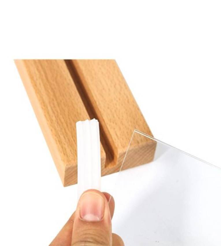 Porte-Menu Table Plexiglas & Bois A5 – Support Élégant Compact